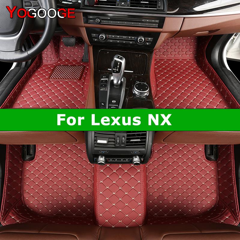 YOGOOGE Custom Car Floor Mats For Lexus NX NX200t NX250 NX300 NX300h NX350 NX350h NX450h Auto Carpets Foot Coche Accessorie