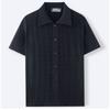 Cárdigan de Punto Jacquard de Manga Corta para Hombre Verano Casual de Negocios Versátil