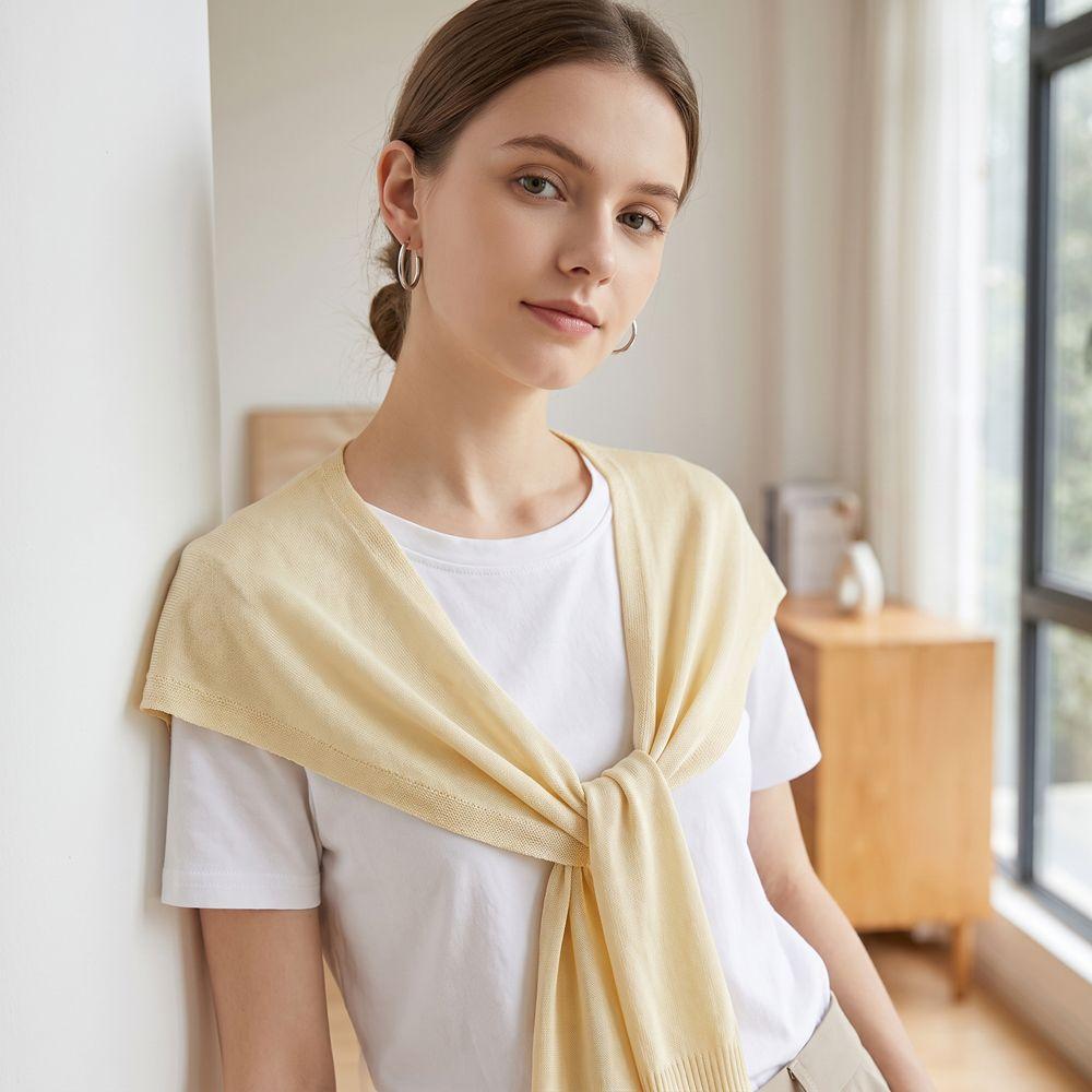 Thin Knitted Shawl Cloak Neck Wrap All-match Knitting Shawl Clothes Decoration
