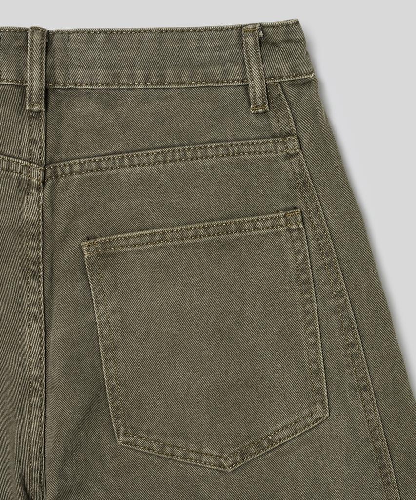 LXT Natural Washed Cotton Wide Straight Pants [Khaki]