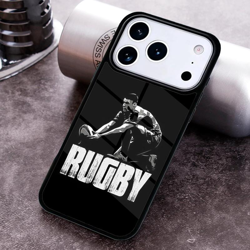 Rugby Football Sport Phone Case for iPhone 17 16 15 Pro Max Air 14 13 12 11 Plus Shockproof Capa Cover