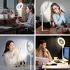 [Lighting for ZOOM, Video Conferencing, and Teleworking] Ring Light, Desktop Stand, Height Adjustable, 3 Color Modes, 10 Brightness Levels, 1500 Lumen