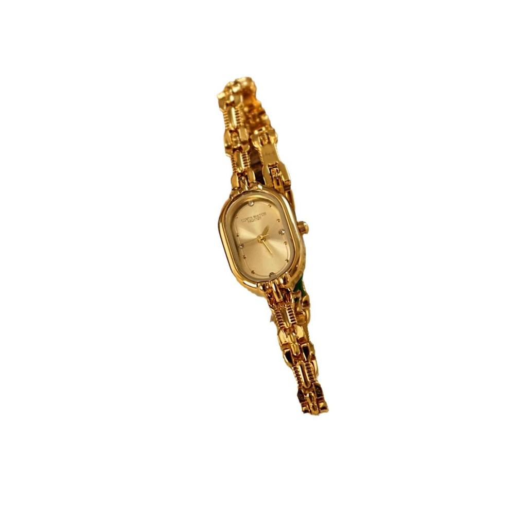 LSVTR Vintage Leichter Luxus Gold Armbanduhr für Damen