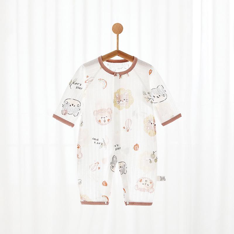 

Детский ромпер из чистого хлопка класса А - С длинным рукавом, Легкий летний комбинезон для новорожденных Size 90 (12-24 months)