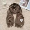 New solid color scarf women's winter men's couple shawl dual-purpose warm long thickened Japanese and Korean version