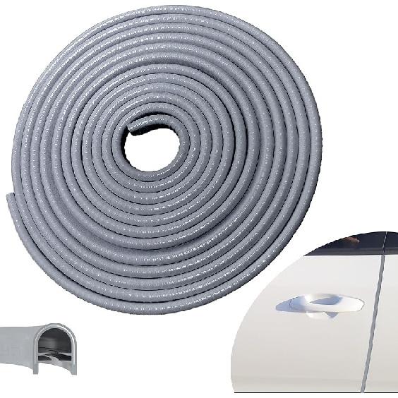 Car Door Edge Guards, 16.4Ft(5M) Car Door Protector Edge Guards Rubber Seal, Doors Edge Trim U Shape Edge Guards For Cars Trucks Suvs (Black)