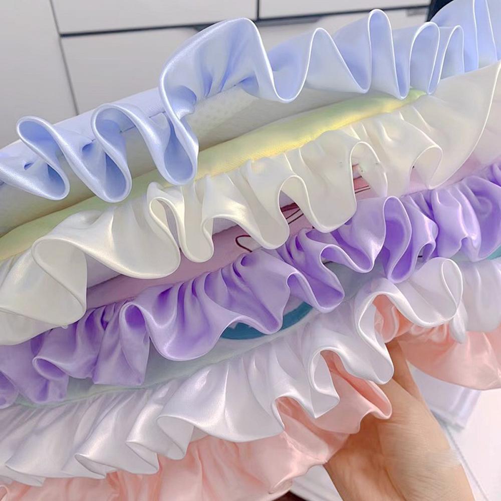 1 Yard Besätze Band Spitze Stoff Applikation Falte Rüsche Kleider DIY Nähzubehör 5,5 cm breit