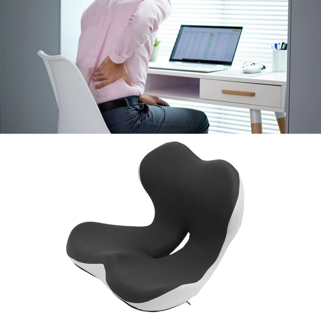   Chair Cushion Non Slip Bottom Breathable Ergonomic Design Integrated Back Support Seat Cushion for Cars Home