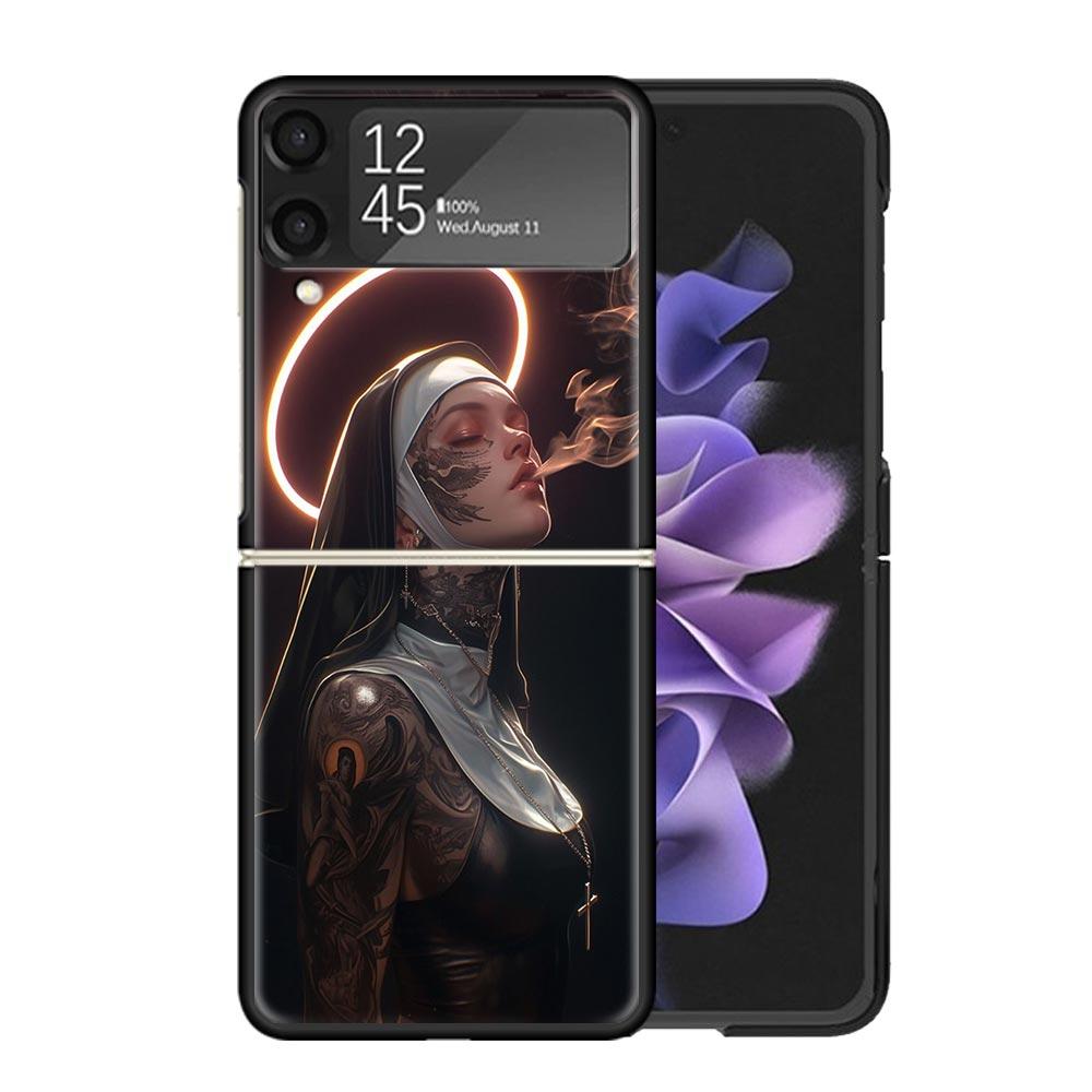 

Dark Demon Nun Cases For Samsung Galaxy Z Flip 4 5 6 7 3 Z Flip7 Flip6 Flip4 Flip5 Flip3 5G Hard Shockproof Fundas Cover Galaxy Samsung Z Flip 6