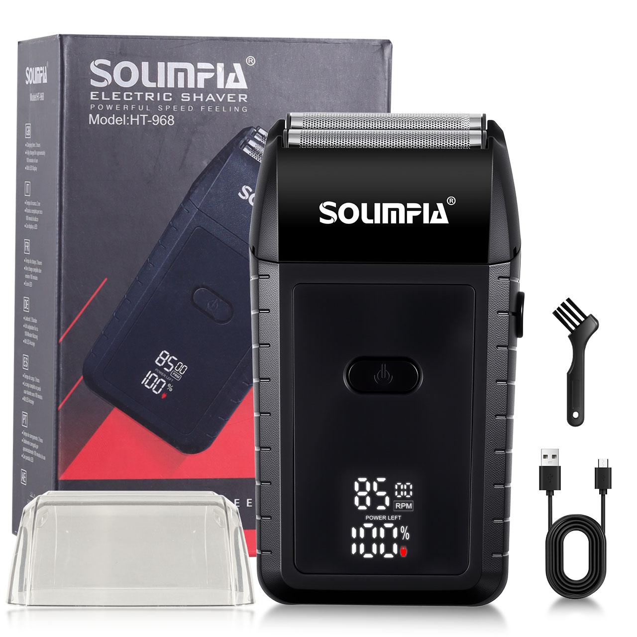 

SOUIMPIA 3D Бритва с гибкими лезвиями 7500/8500 об/мин Двухскоростной двигатель с USB-зарядкой чёрный