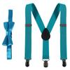 Kids Suspenders Bow Tie Set Boy Girl Retro Adjustable Suspenders Children Baby Braces Clip-on Trousers Wedding Ties Accessories