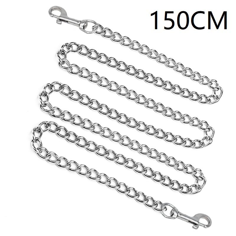 Metal Slave Chain With Carabiner Nipple Clips Chain Body Lock Collar Leader Handcuff Ankle Bondage Restraint Teasing DIY Sex