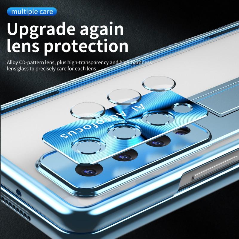 Galaxy Z Fold4 Magnetic Snap Case With Kickstand Full Coverage PCMetal Shell Anti-Scratch Shockproof Cover