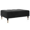 2 Seater Sofa Bed with Ottoman Black Velvet