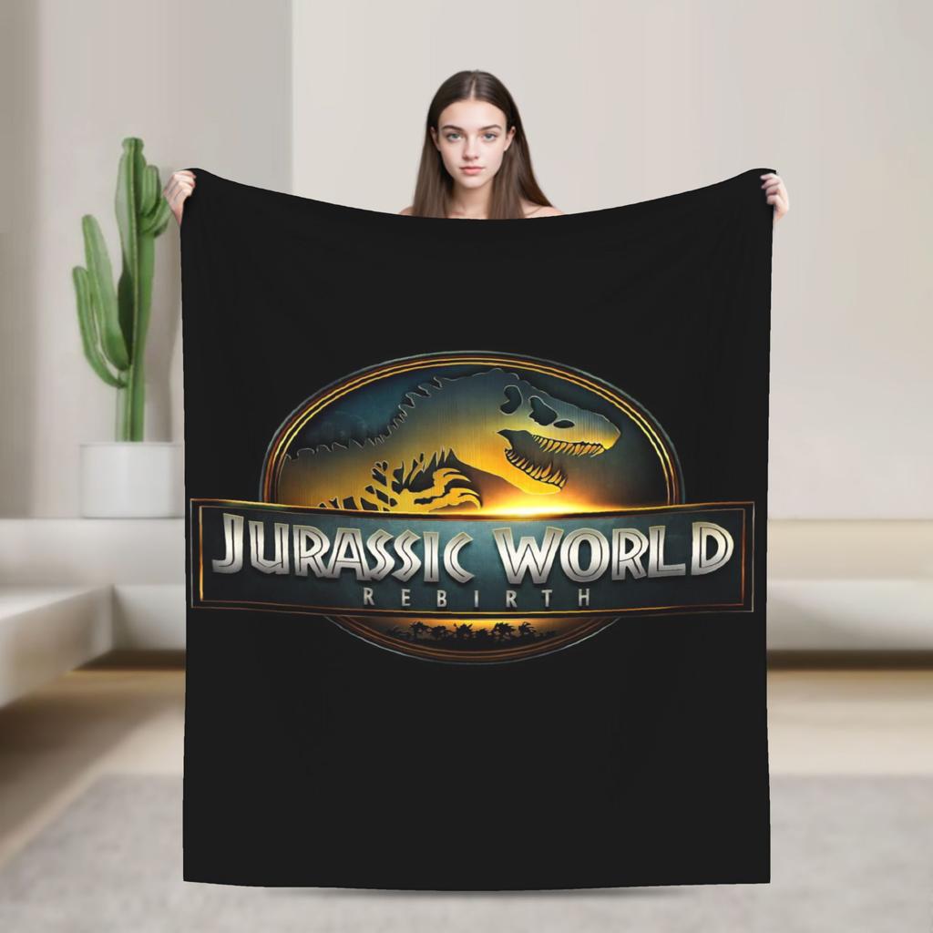 Dinosaur World Blanket Quality Super Warm Jurassics Park Throw Blanket Winter Girls Boys Living Room Fashion Bedspread