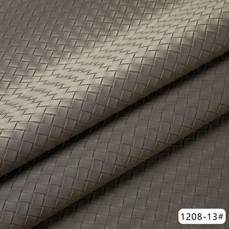 100x137cm Woven Pattern Synthetic Leather Fabric Soft PU Leather Sewing Diy Sofa Background Car Interior Upholstery Home Decor