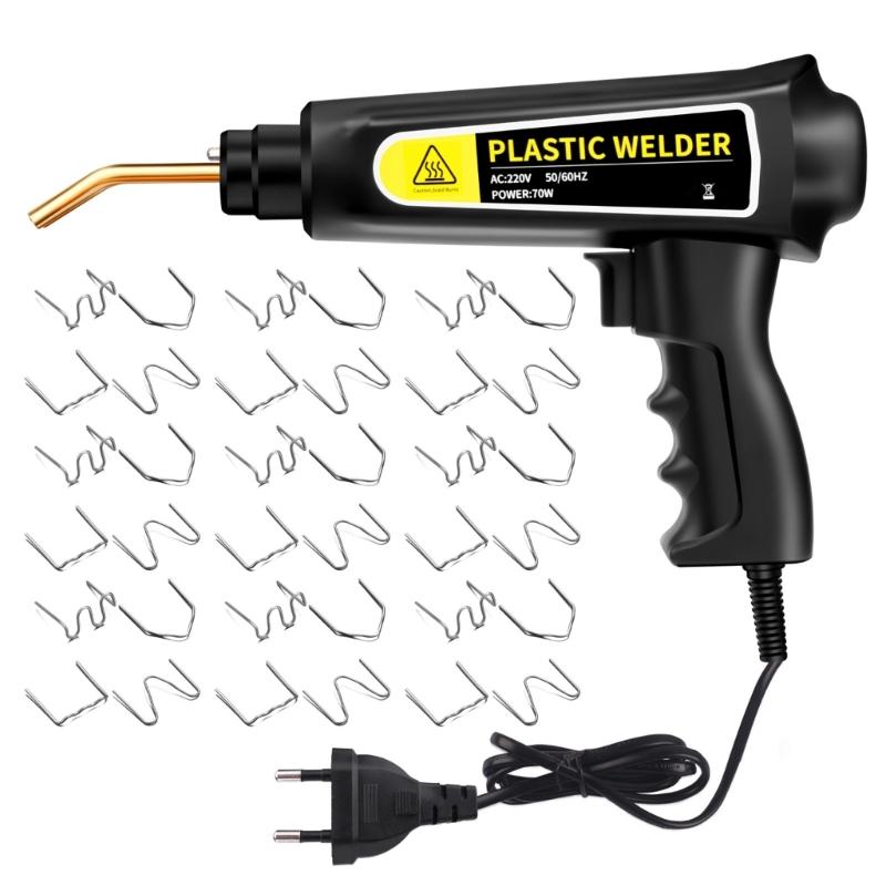 Plastic Repair Kit Welding Machine 70W Plastic Welder Hot Stapler for Most Plastic Repair Soldering Kit with Hot Staple