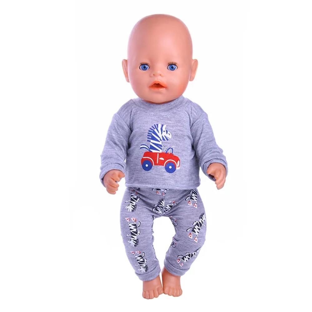

2 шт./комплект Пижама с животными для кук 43 см и 18 дюймов (American Girl, Our Generation) Excluding Doll