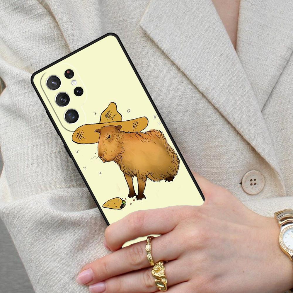 Cute Capybara Cell Phone Case for Samsung Galaxy S26 Ultra S25 S24 S23 S22 S21 S20 Note10 Cover