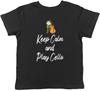 Bleib ruhig und spiele Cello T-Shirt Saiten Bogen Instrument Musik Kinder Jungen Mädchen