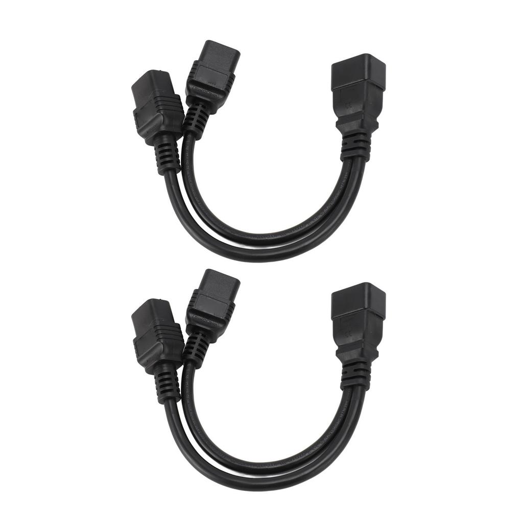 Dual IEC320 C19 Female To IEC320 C20 Male Power Cord Y Type Splitter IEC320 C19 To C20 Splitter