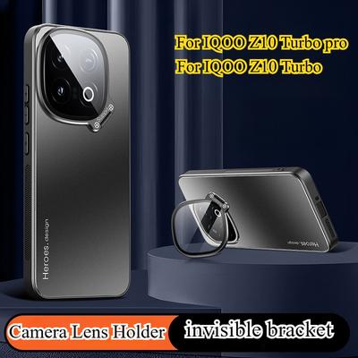 Für VIVO IQOO Z10 Turbo Pro Hülle Metall Linsen Kamera Halter Abdeckung für IQOO Z10 Turbo (für) Stoßfestes Mattes Unsichtbares Ständer-Case