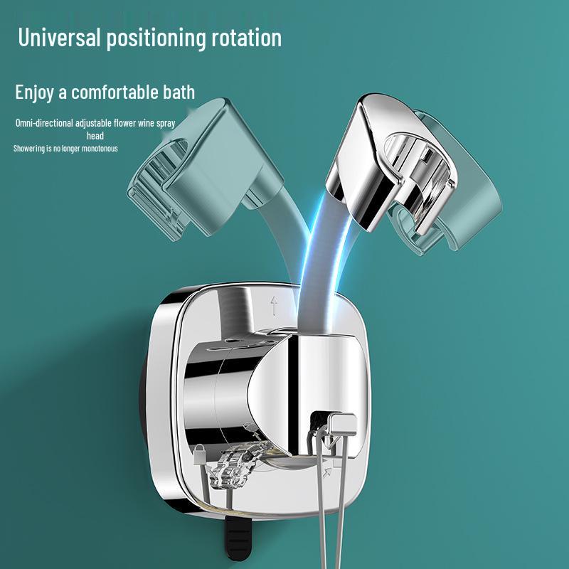 Adjustable No-Drill Shower Head Holder with Suction Cup