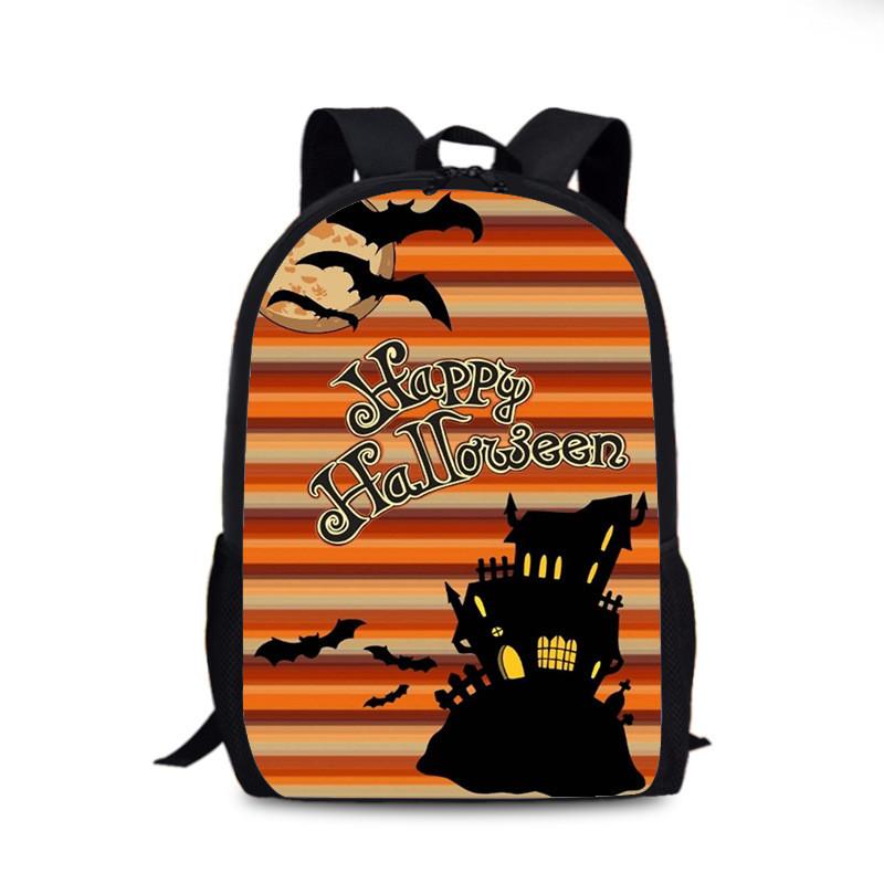 Halloween Fledermaus Kürbis Rucksack Aus Nylonmaterial Für Den Täglichen Gebrauch Und Street Style