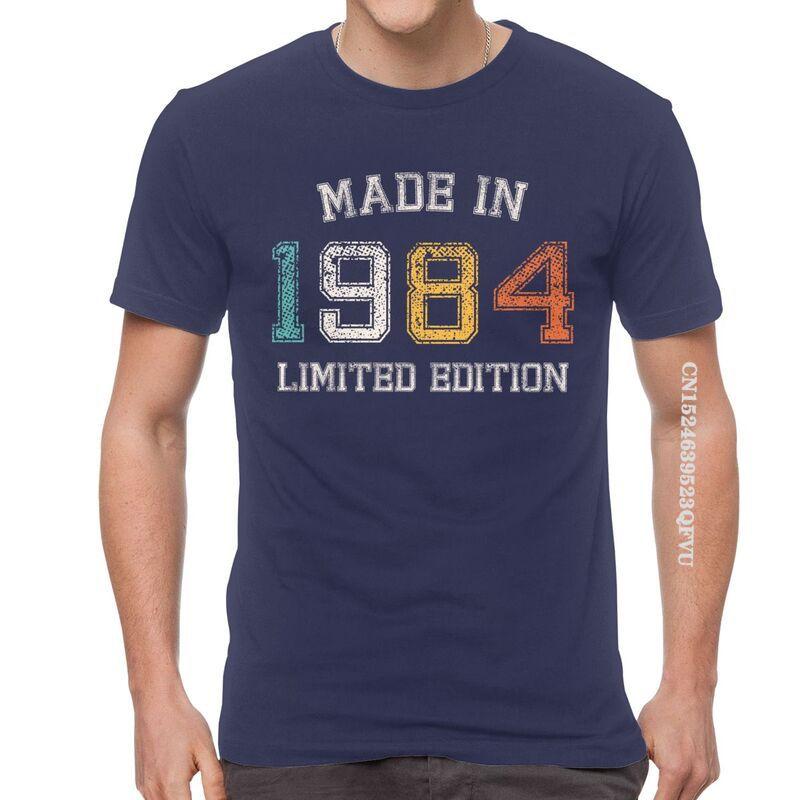 Born In 1984 Tshirts Men Men Streetwear T Shirts Made In 1984 Birth Year EMO Men  Tshirt Cotton Oversized Tee Tops Clothes