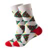 Creative Christmas Socks Cartoon Snow Tree Mid-Calf Cotton Blend Casual Men Women