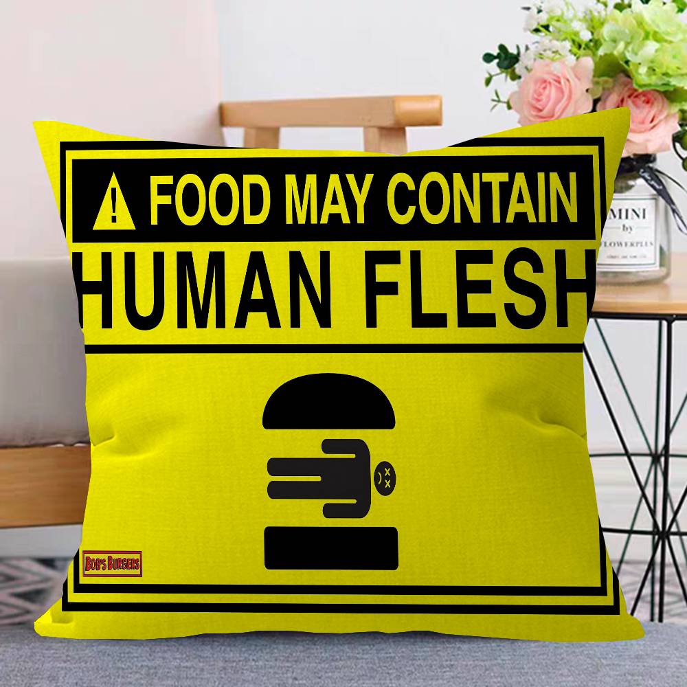 Bobs-Burgers Anmie Cushion Cover Inches Farmhouse Decor Home Throw Pillow Covers For Couch Decorations