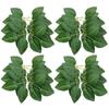5/100pcs Artificial Fake Roses Heads with Stems Rose Flower and Green Leaves Valentine's Day Wedding Birthday Party Decoration