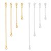 8pcs/set Gold Plated Metal Extension Chains With Lobster Clasps Connector Link Necklace Tail Chains For Jewelry Making Findings