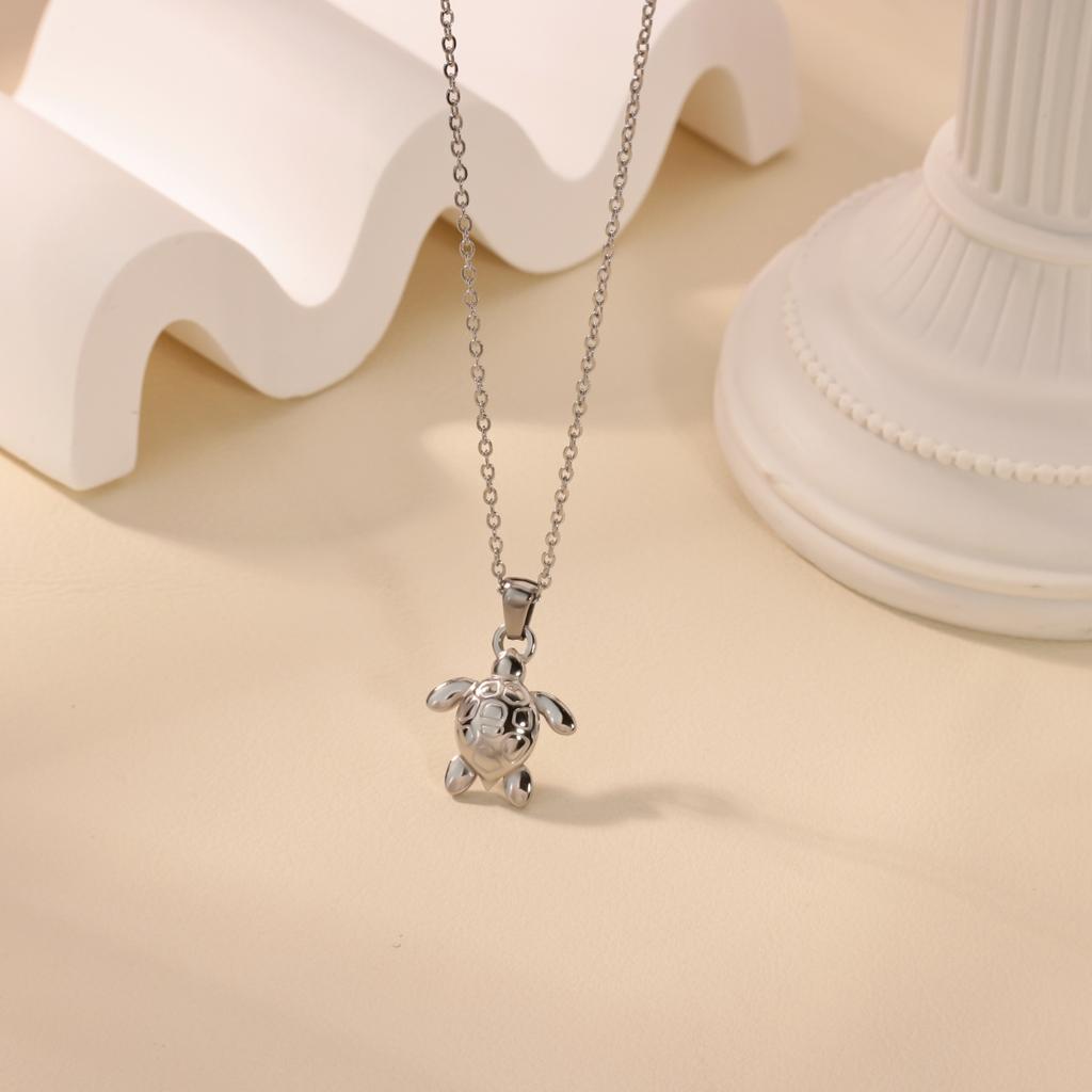Punk Turtle Necklace Necklaces For Women Stainless Steel Turtle Pendant Necklace Party Wedding Christmas Animal Jewelry Gift