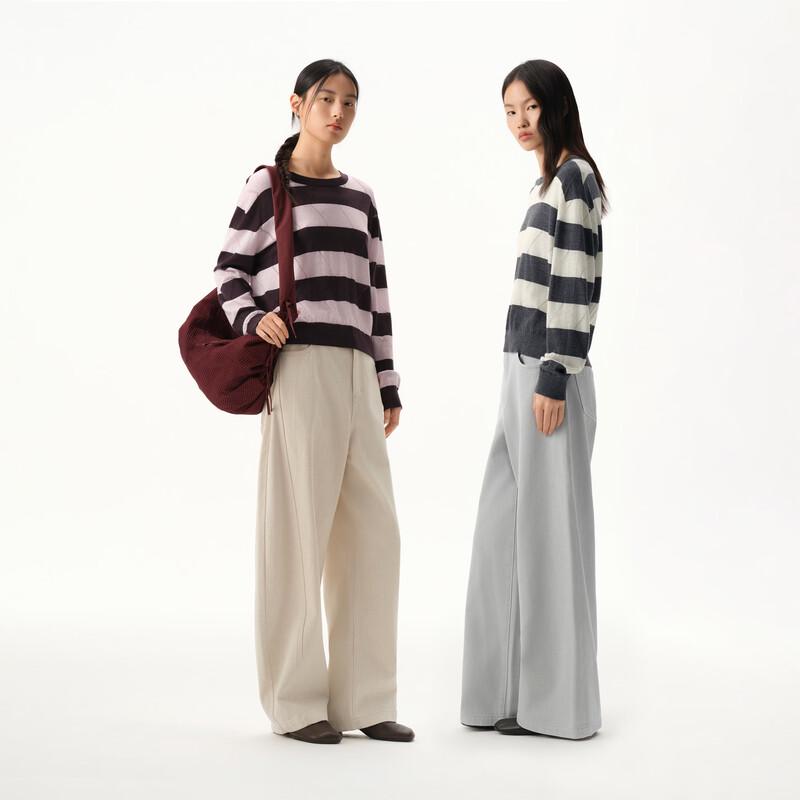 Broadcast Women's Striped Wool Knit Pullover