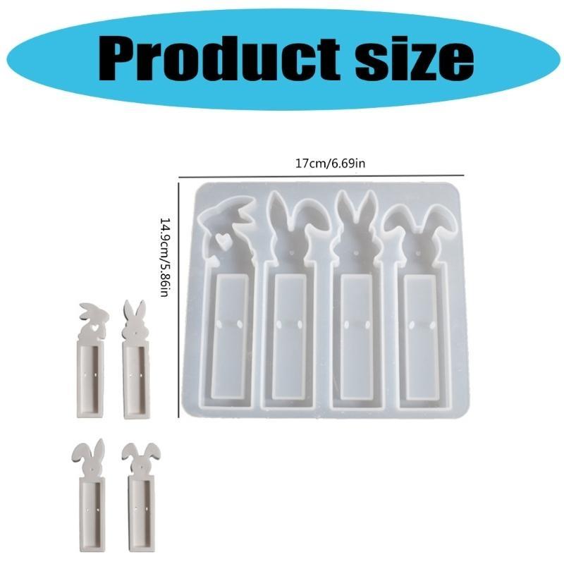 92MF 4 Cavity Silicones Easters Bunnies Molds Set for DIY and Craft Enthusiasts