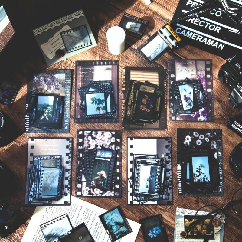 30 buc. PET INS Style Vintage Film Flori Scrapbooking Jurnal Etichete Decorative Autocolante Jurnal Papetarie Album Autocolante