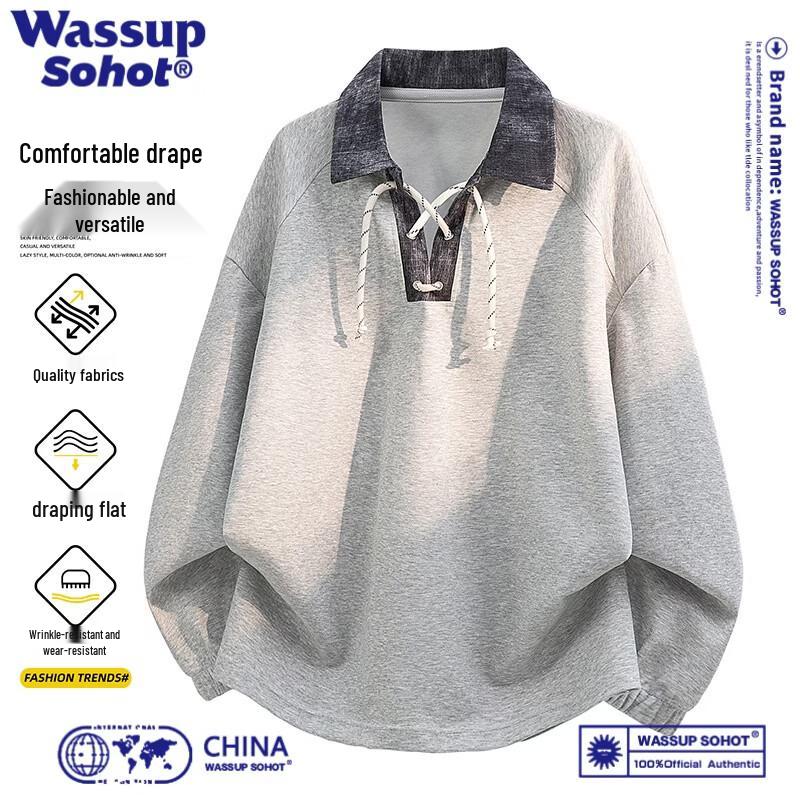 Wassup Sohot American Vintage Loose Fit Casual Sweatshirt