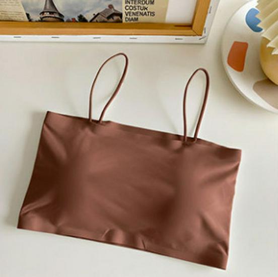 Summer Ice Silk Student Bandeau: Sexy Versatile Camisole with Beautiful Back Design