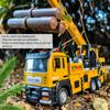 Kids Crane Truck Micro Crane Truck Arm Crane Toy Truck Alloy Material Friction Dynamic Design Toy Truck Arm Crane Truck Model Construction Vehicle Set