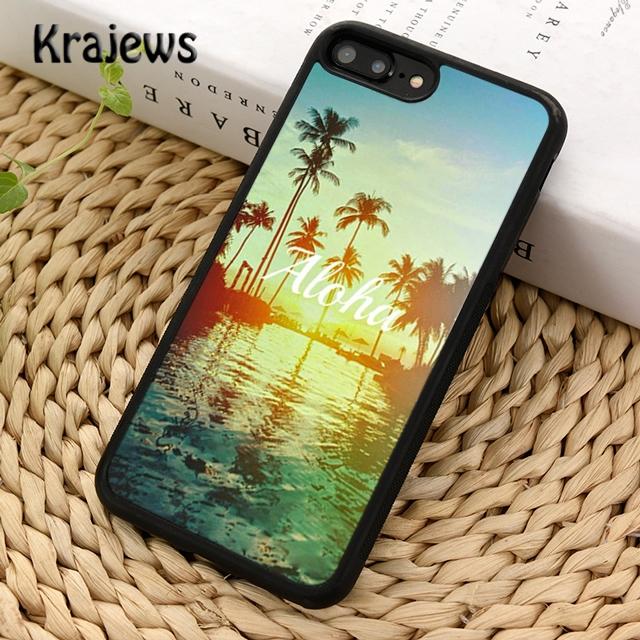 Krajews Aloha Hawaii Hawaiian Beach Palms Phone Case For iPhone 17 Air 16 15 14 plus 11 12 13 pro max coque Fundas