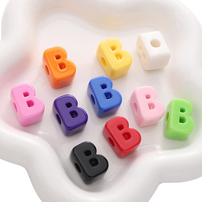 Acrylic Large Hole Letter Beads (10 pcs) – DIY Bracelet Accessories