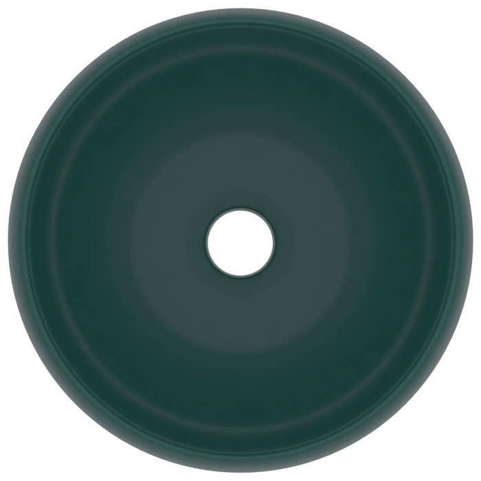 VidaXL Lavabo Rond de Luxe Vasque à Poser de Toilette Lave-mains de Salle de Bain Cuisine Vestiaire Maison Intérieur Vert 147003