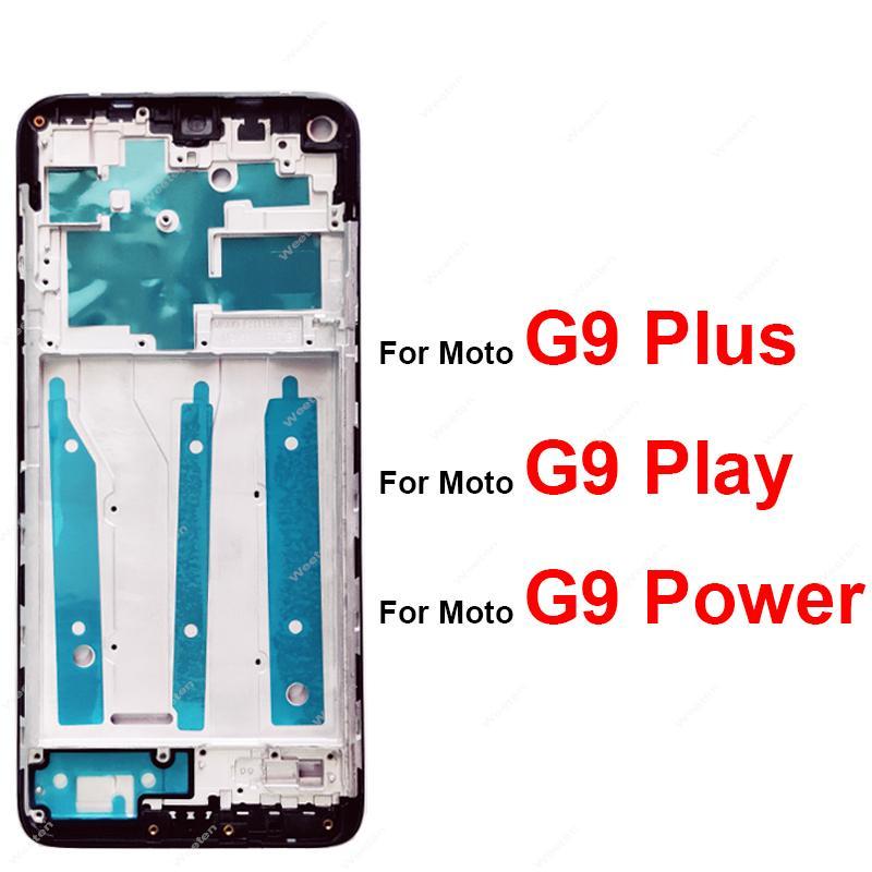 LCD Front Frame Cover For Motorola Moto G9 Play G9 Plus G9 Power Front LCD Screen Frame Bezel Cover Replacement Parts