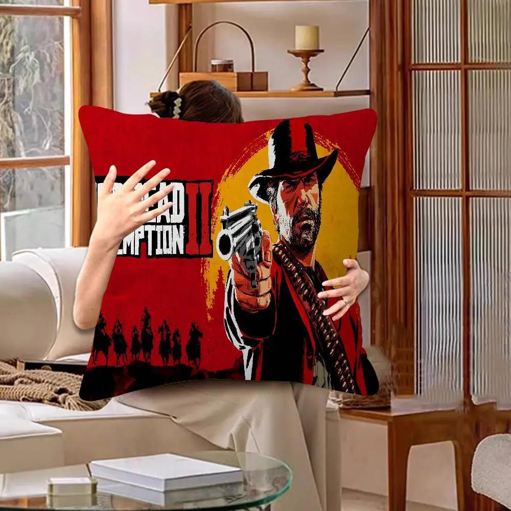 Spiel Red Dead Redemption 2 Kissenbezug Polyester Sofakissen Dekorative Wurfkissen Heimdekoration Kissenbezug
