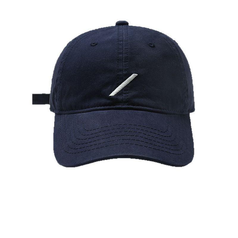 Korean Version of Casual Embroidered Slash Baseball Hat for Women's Spring New Versatile Face Showing Small Duckball Cap Simple Sun Hat