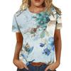 Fashion Flower Floral T-Shirts 3D Print Women New O-Neck Short Sleeves T Shirt Streetwear Y2k Harajuku Tees Tops Female Clothing