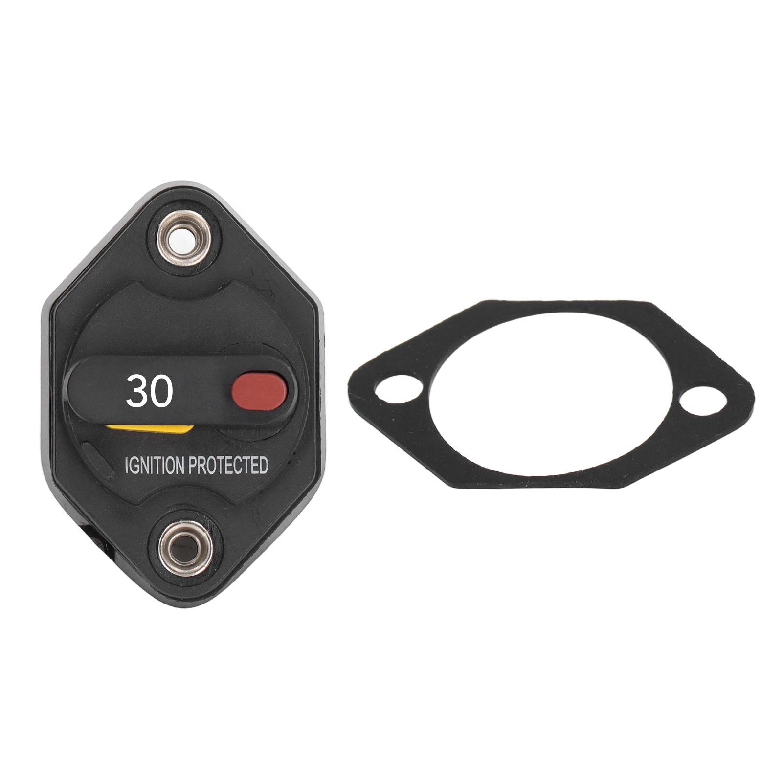 

Автоматичний вимикач Запобіжник Захист від перевантаження по струму Водонепроникний з кнопкою ручного скидання 32В для RV 30А