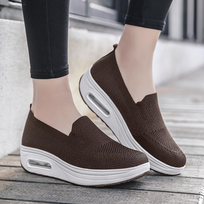 Sneakers Women's Sports Shoes Mesh Breathable Platform Tennis Casual Slip-On Ladies Walking Vulcanized Shoes
