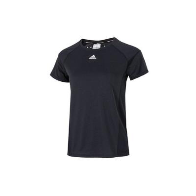 Wtr Heat.Rdy T Laufshirt Damen Tops Einfarbig Rundhalsausschnitt Kurzarm Schwarz HC2785